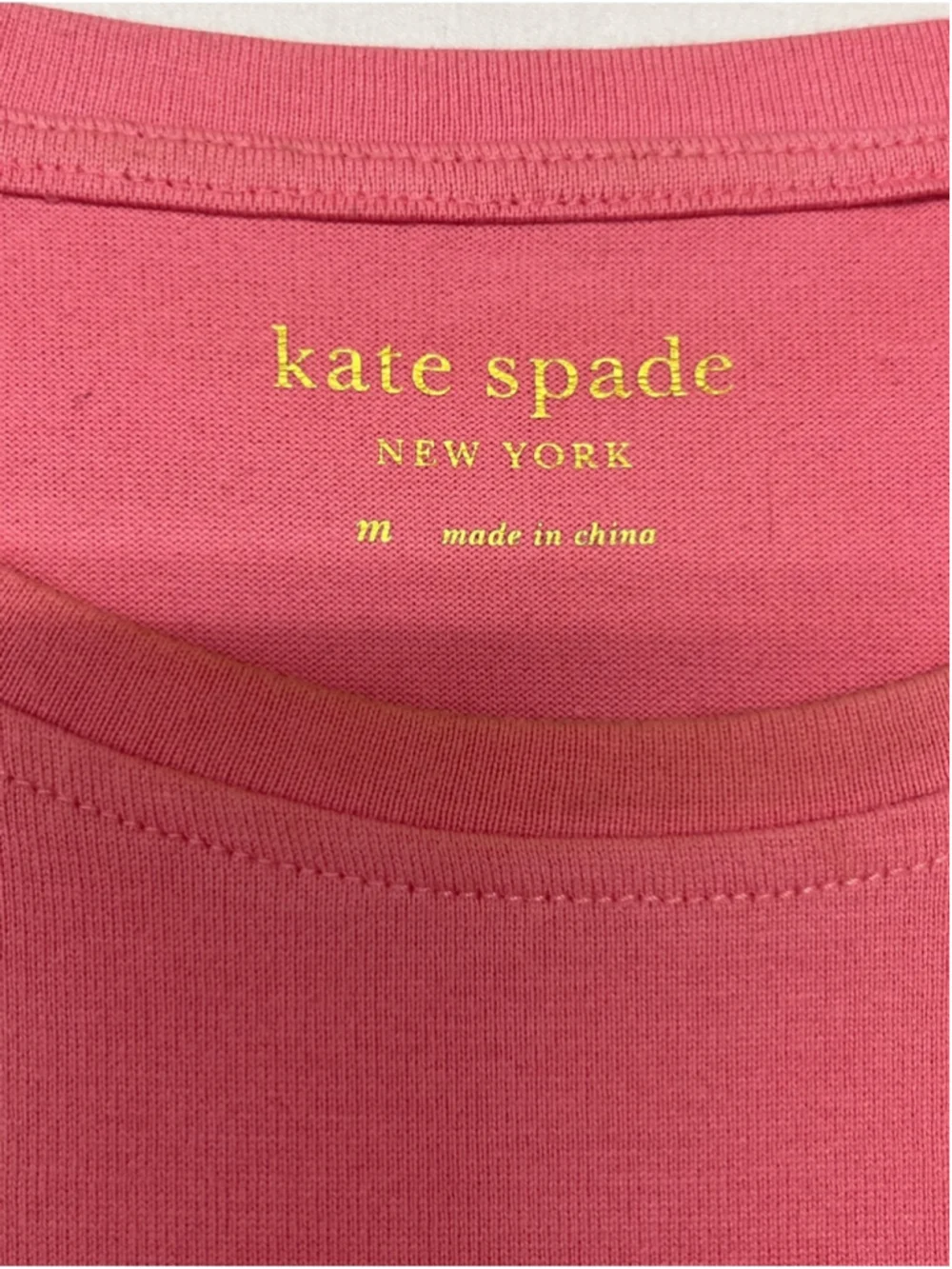 kate spade Pink Puff-Sleeve Crewneck Tee  Casual every day work Travel 1513
